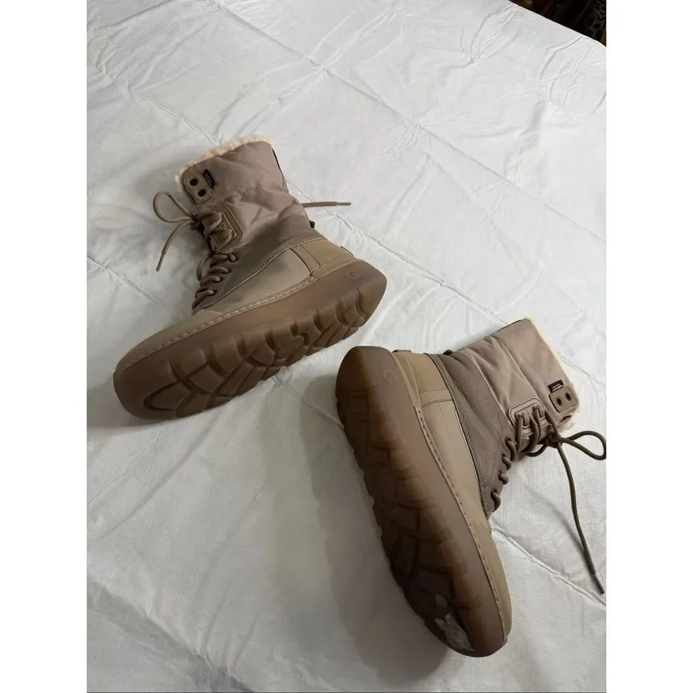 UGG CITY BUTTE DUNE LEATHER MEN’S WATERPROOF SNOW BOOTS SIZE 9.5 9 1/2